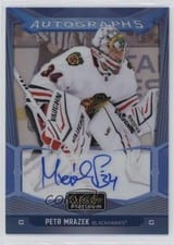 2024-25 O-Pee-Chee Platinum Blue Rainbow Autographs Petr Mrazek #BA-PM card
