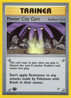 Gym Heroes Pewter City Gym #115 card