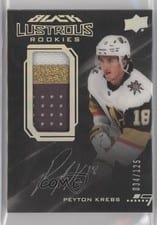 2021-22 SPx 2020-21 Update - UD Black Lustrous Rookie Autograph Patch Peyton Krebs #LPA-PK card