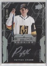 2021-22 SPx 2020-21 Update - UD Black Lustrous Rookie Signatures Peyton Krebs #LS-PK card