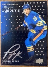 2021-22 Upper Deck Premier Star Systems Autograph Peyton Krebs #SS-KR card