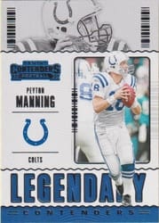 2020 Panini Contenders Legendary Contenders Peyton Manning #LC-PMA card