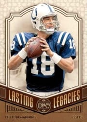 2020 Panini Legacy Lasting Legacies Peyton Manning #LL-PMA card