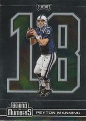 2020 Panini Playoff Behind the Numbers Peyton Manning #BTN-5 card