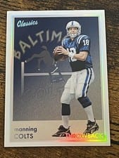 Peyton Manning 2022 Panini Classics Team Colors Throwback Edition card