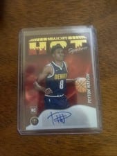 2022-23 Hoops Hot Signatures Peyton Watson #HSR-PYW card