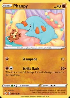 Vivid Voltage Phanpy #86 card