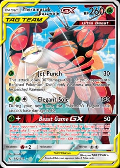 Unbroken Bonds Pheromosa & Buzzwole-GX #192 card