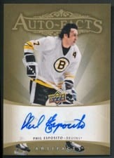 Phil Esposito 2021-22 Upper Deck Artifacts 2005-06 Retro - Autograph Facts card