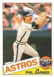 1985 Topps Base Set Phil Garner #206 card