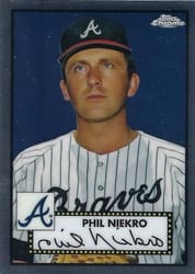 2021 Topps Chrome Platinum Anniversary Base Set Phil Niekro #539 card