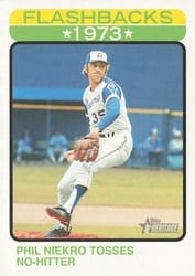 2022 Topps Heritage Baseball Flashbacks Phil Niekro #BF-3 card