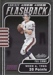 2020 Panini Absolute Fantasy Flashback Phil Simms #14 card