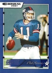 2021 Donruss Retro 2001 Phil Simms #01-12 card