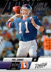 2022 Panini Prestige Any Given Sunday Phil Simms #4 card