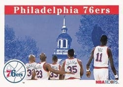 1992-93 Hoops Base Set Philadelphia 76ers #285 card