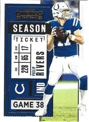 2020 Panini Contenders Base Set Philip Rivers #58 card