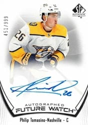 2021-22 SP Authentic Base Set Philip Tomasino #143 card