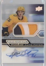 2021-22 Upper Deck Premier Acetate Rookie Autograph Patch Philip Tomasino #AR-PT card