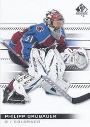 2019-20 SP Authentic Base Set Philipp Grubauer #91 card