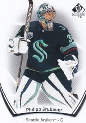 2021-22 SP Authentic Base Set Philipp Grubauer #93 card