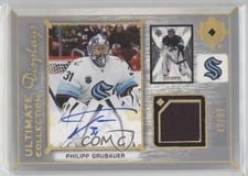2021-22 Upper Deck Ultimate Collection Ultimate Display Autograph Jersey Philipp Grubauer #UDA-PG card
