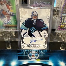 2022-23 SPx White Out Autos Philipp Grubauer #WO-PG card