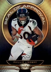 2019 Panini Certified Seal of Approval Phillip Lindsay #SA-PL card
