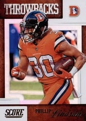 2019 Score Throwbacks Phillip Lindsay #T-18 card