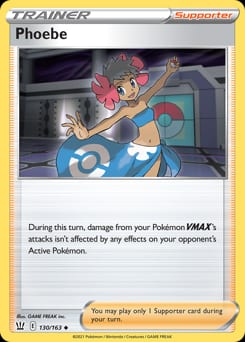 Battle Styles Phoebe #130 card