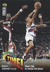 1995-96 Collector's Choice Base Set Phoenix Suns vs. Portland Trail Blazers #355 card