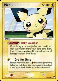 2007 Power Keepers Pichu #21 card