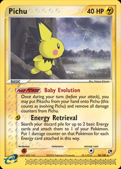 Sandstorm Pichu #20 card