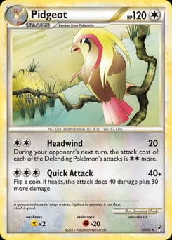 2011 Call of Legends Pidgeot #30 card