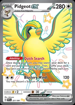 Paldean Fates Pidgeot ex #221 card