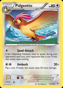 2014 Flashfire Pidgeotto #76 card