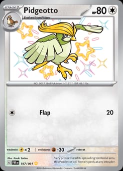 2024 Paldean Fates Pidgeotto #197 card