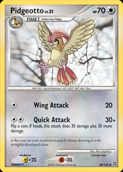 2007 Secret Wonders Pidgeotto #58 card