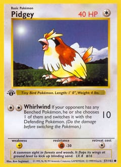 1999 Base Pidgey #57 card
