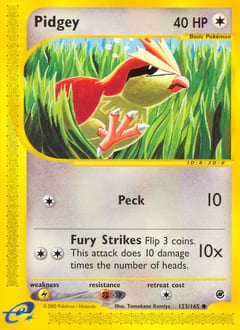 2002 Expedition Base Set Pidgey #123 card