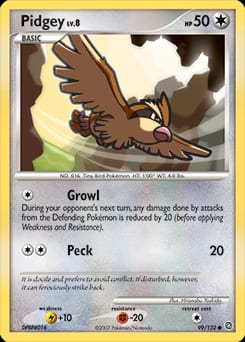 2007 Secret Wonders Pidgey #99 card