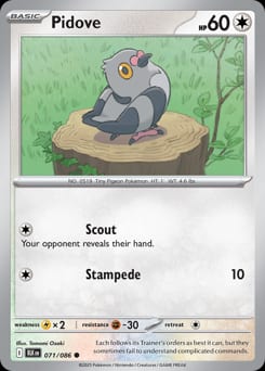 Black Bolt Pidove #71 card