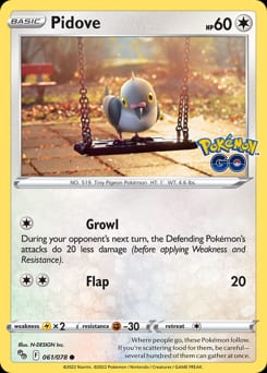 Pokémon GO Pidove #61 card