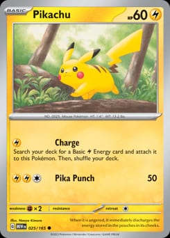 151 Pikachu #25 card