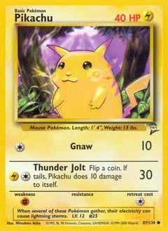 Base Set 2 Pikachu #87 card