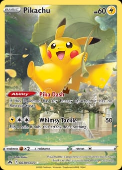 Crown Zenith Galarian Gallery Pikachu #GG30 card