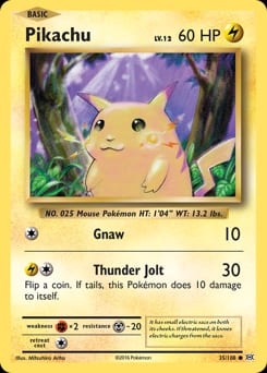 2016 Evolutions Pikachu #35 card