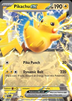 Paldea Evolved Pikachu ex #63 card
