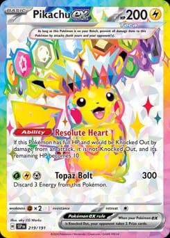 Surging Sparks Pikachu ex #219 card