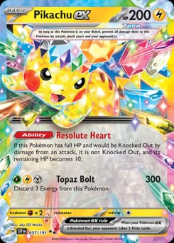 Surging Sparks Pikachu ex #57 card